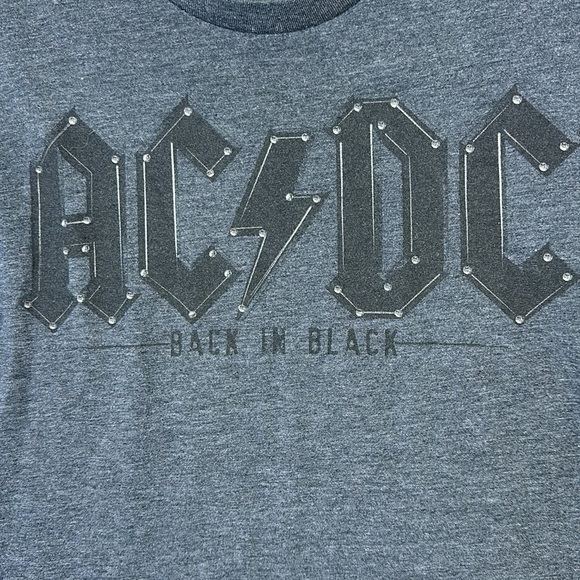 AC/DC Men’s Short Sleeve T-shirt Gray Black Size Medium - Picture 5 of 9